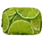 Lime Slices Close Up, Fresh, Fruit, Green Lemon Make Up Pouch (Small)