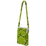 Lime Slices Close Up, Fresh, Fruit, Green Lemon Multi Function Travel Bag