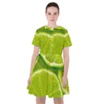 Lime Slices Close Up, Fresh, Fruit, Green Lemon Sailor Dress