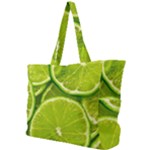 Lime Slices Close Up, Fresh, Fruit, Green Lemon Simple Shoulder Bag