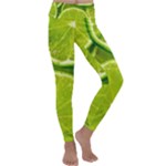 Lime Slices Close Up, Fresh, Fruit, Green Lemon Kids  Lightweight Velour Classic Yoga Leggings