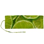 Lime Slices Close Up, Fresh, Fruit, Green Lemon Roll Up Canvas Pencil Holder (M)