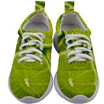 Lime Slices Close Up, Fresh, Fruit, Green Lemon Kids Athletic Shoes