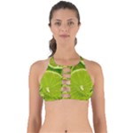 Lime Slices Close Up, Fresh, Fruit, Green Lemon Perfectly Cut Out Bikini Top