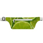 Lime Slices Close Up, Fresh, Fruit, Green Lemon Active Waist Bag