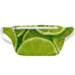 Lime Slices Close Up, Fresh, Fruit, Green Lemon Waist Bag 