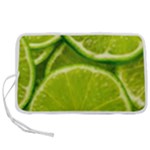 Lime Slices Close Up, Fresh, Fruit, Green Lemon Pen Storage Case (M)