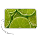 Lime Slices Close Up, Fresh, Fruit, Green Lemon Pen Storage Case (L)