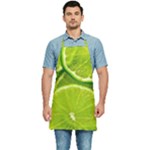 Lime Slices Close Up, Fresh, Fruit, Green Lemon Kitchen Apron