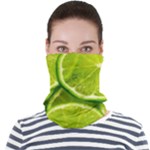 Lime Slices Close Up, Fresh, Fruit, Green Lemon Face Seamless Bandana (Adult)