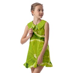 Kids  Pilgrim Collar Ruffle Hem Dress 