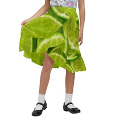 Kids  Ruffle Flared Wrap Midi Skirt 