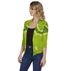 Women s Draped Front 3/4 Sleeve Shawl Collar Jacket 