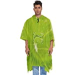 Lime Slices Close Up, Fresh, Fruit, Green Lemon Men s Hooded Rain Ponchos