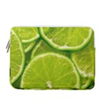 Lime Slices Close Up, Fresh, Fruit, Green Lemon 13  Vertical Laptop Sleeve Case With Pocket