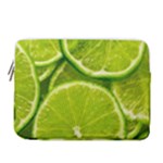 Lime Slices Close Up, Fresh, Fruit, Green Lemon 14  Vertical Laptop Sleeve Case With Pocket