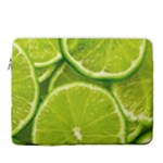 Lime Slices Close Up, Fresh, Fruit, Green Lemon 15  Vertical Laptop Sleeve Case With Pocket