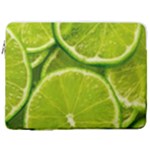 Lime Slices Close Up, Fresh, Fruit, Green Lemon 17  Vertical Laptop Sleeve Case With Pocket