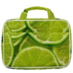 Lime Slices Close Up, Fresh, Fruit, Green Lemon Travel Toiletry Bag With Hanging Hook