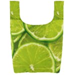 Lime Slices Close Up, Fresh, Fruit, Green Lemon Foldable Shopping Bag