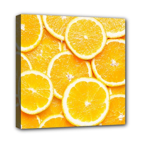 Oranges, Orange, Fruits Mini Canvas 8  x 8  (Stretched) from ArtsNow.com