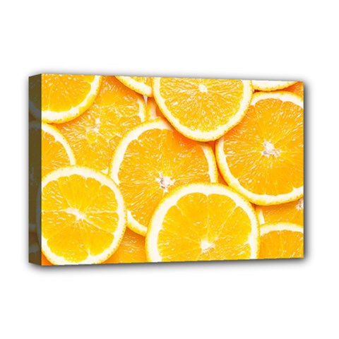 Oranges, Orange, Fruits Deluxe Canvas 18  x 12  (Stretched) from ArtsNow.com