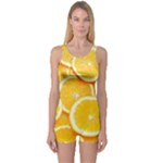 Oranges, Orange, Fruits One Piece Boyleg Swimsuit