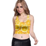 Oranges, Orange, Fruits Racer Back Crop Top