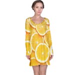 Oranges, Orange, Fruits Long Sleeve Nightdress