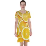 Oranges, Orange, Fruits Short Sleeve Nightdress