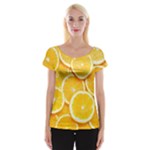 Oranges, Orange, Fruits Cap Sleeve Top