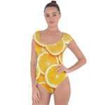 Oranges, Orange, Fruits Short Sleeve Leotard 