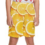 Oranges, Orange, Fruits Kids  Basketball Shorts