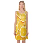 Oranges, Orange, Fruits Sleeveless Satin Nightdress