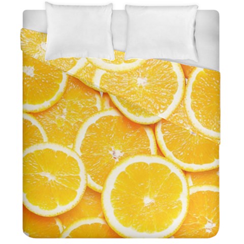 Oranges, Orange, Fruits Duvet Cover Double Side (California King Size) from ArtsNow.com