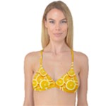 Oranges, Orange, Fruits Reversible Tri Bikini Top