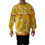 Oranges, Orange, Fruits Kids  Hooded Windbreaker