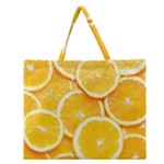 Oranges, Orange, Fruits Zipper Large Tote Bag