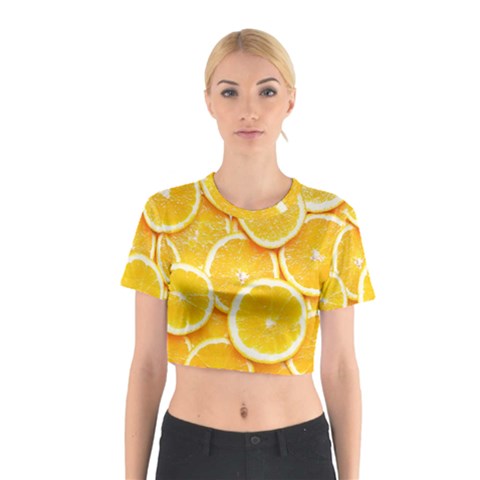 Oranges, Orange, Fruits Cotton Crop Top from ArtsNow.com