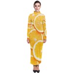 Oranges, Orange, Fruits Turtleneck Maxi Dress