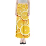 Oranges, Orange, Fruits Full Length Maxi Skirt