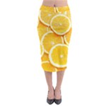 Oranges, Orange, Fruits Midi Pencil Skirt