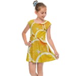 Oranges, Orange, Fruits Kids  Cap Sleeve Dress