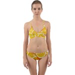 Oranges, Orange, Fruits Wrap Around Bikini Set