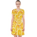 Oranges, Orange, Fruits Adorable in Chiffon Dress