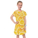 Oranges, Orange, Fruits Kids  Drop Waist Dress