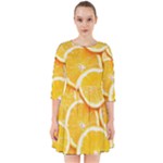 Oranges, Orange, Fruits Smock Dress