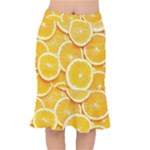 Oranges, Orange, Fruits Short Mermaid Skirt