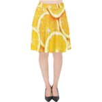 Oranges, Orange, Fruits Velvet High Waist Skirt