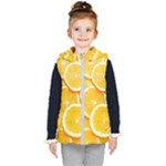 Oranges, Orange, Fruits Kids  Hooded Puffer Vest